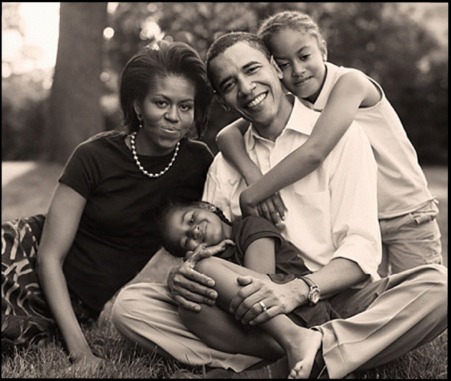 Obama and family